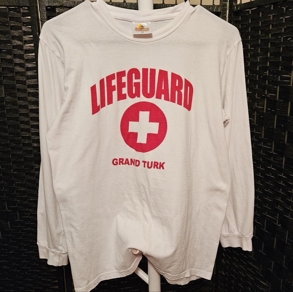 Grand Turk Lifeguard Caribbean Outpost Long Sleeve T Shirt Unisex Men Women